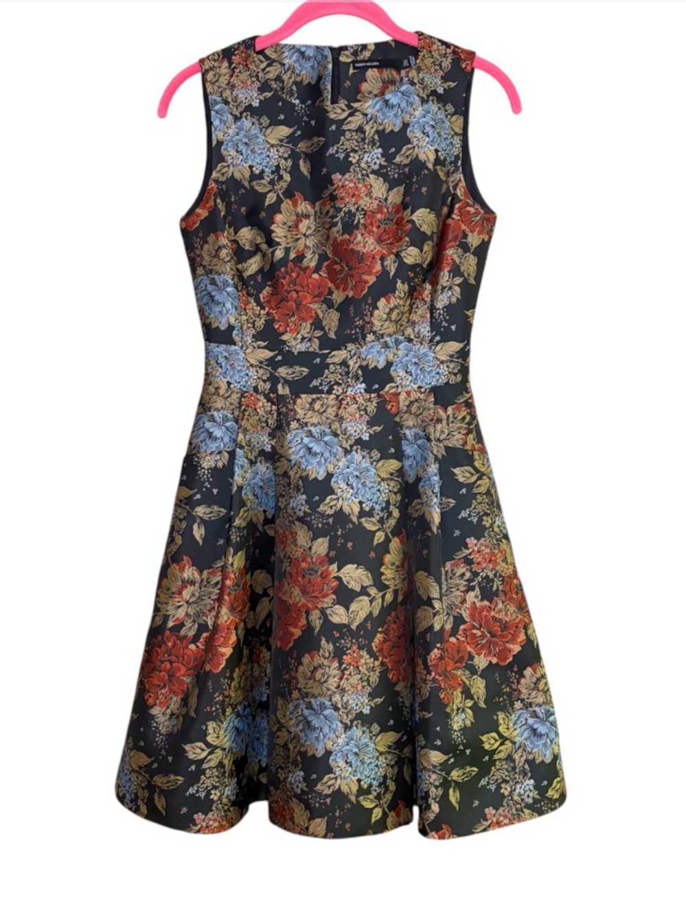Karen Millen Floral Jacquard Fit Flare Dress 2 Romantic Cottagecore Wedding